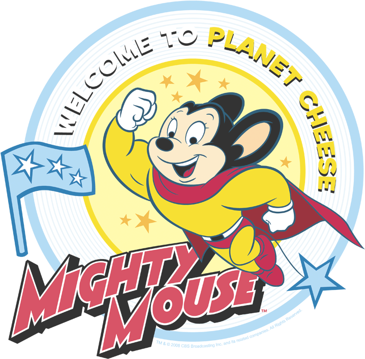 Mighty Mouse Planet Cheese Men's Crewneck Sweatshirt - Mighty Mouse Here I Come To Save (792x743), Png Download