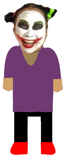 Joker Girl Front View - Wiki (800x709), Png Download