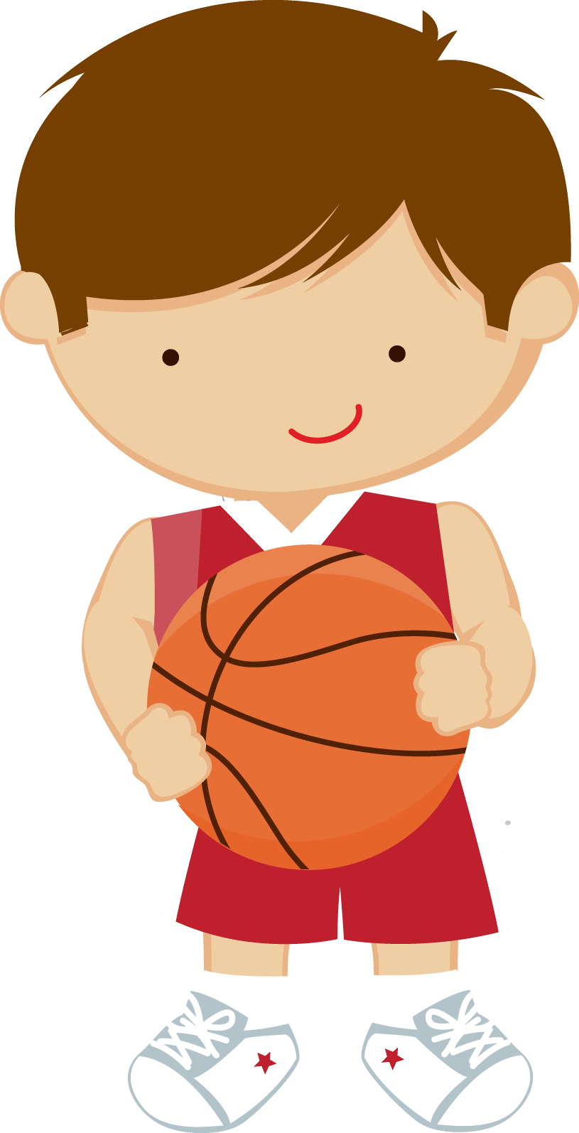 Basquete - Minus - Alreadyclipart - Sports - - Pinterest - Niño Animada Bonita (815x1594), Png Download
