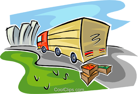 Camión De Carga De Verduras Libres De Derechos Ilustraciones - Trucks With Vegetables Clipart Png (480x328), Png Download