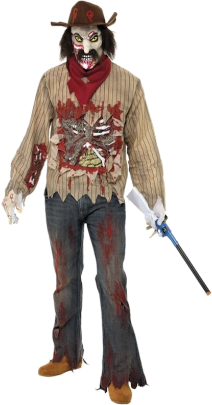 Picture - Disfraz De Vaquero Zombie (500x793), Png Download