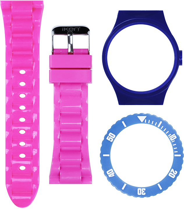 Picture Of Pink, Light Blue And Navy Prepack - Watch Bezels (632x720), Png Download