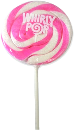 Light Pink & White Bubble Gum Whirly Pop - Lollipop (500x500), Png Download