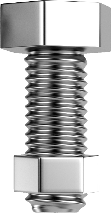 Recubirmientos Especiales - Tornillo Con Tuerca Png (449x843), Png Download