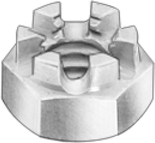 Turca Castillo Mm Rosca Fina Negra - Asmc Industrial Pf14066 1-14 Castle Nut Unf Steel Plain (500x500), Png Download