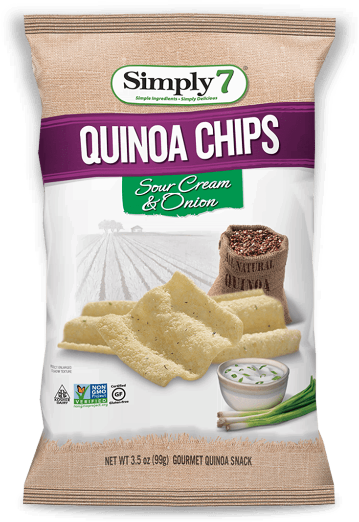 Buy Now - Simply 7 Quinoa Chips Sour Cream And Onion (740x1078), Png Download