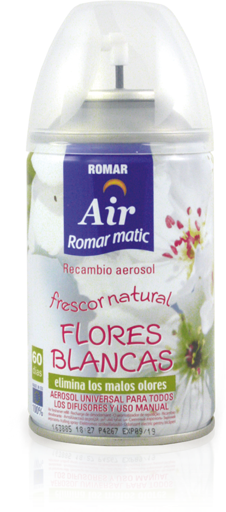 Recambio Aerosol Automático Flores Blancas - Aerosol Spray (917x1126), Png Download