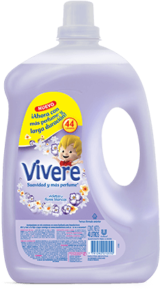 Vivere Diluído Violetas Y Flores Blancas - Clothing (296x444), Png Download