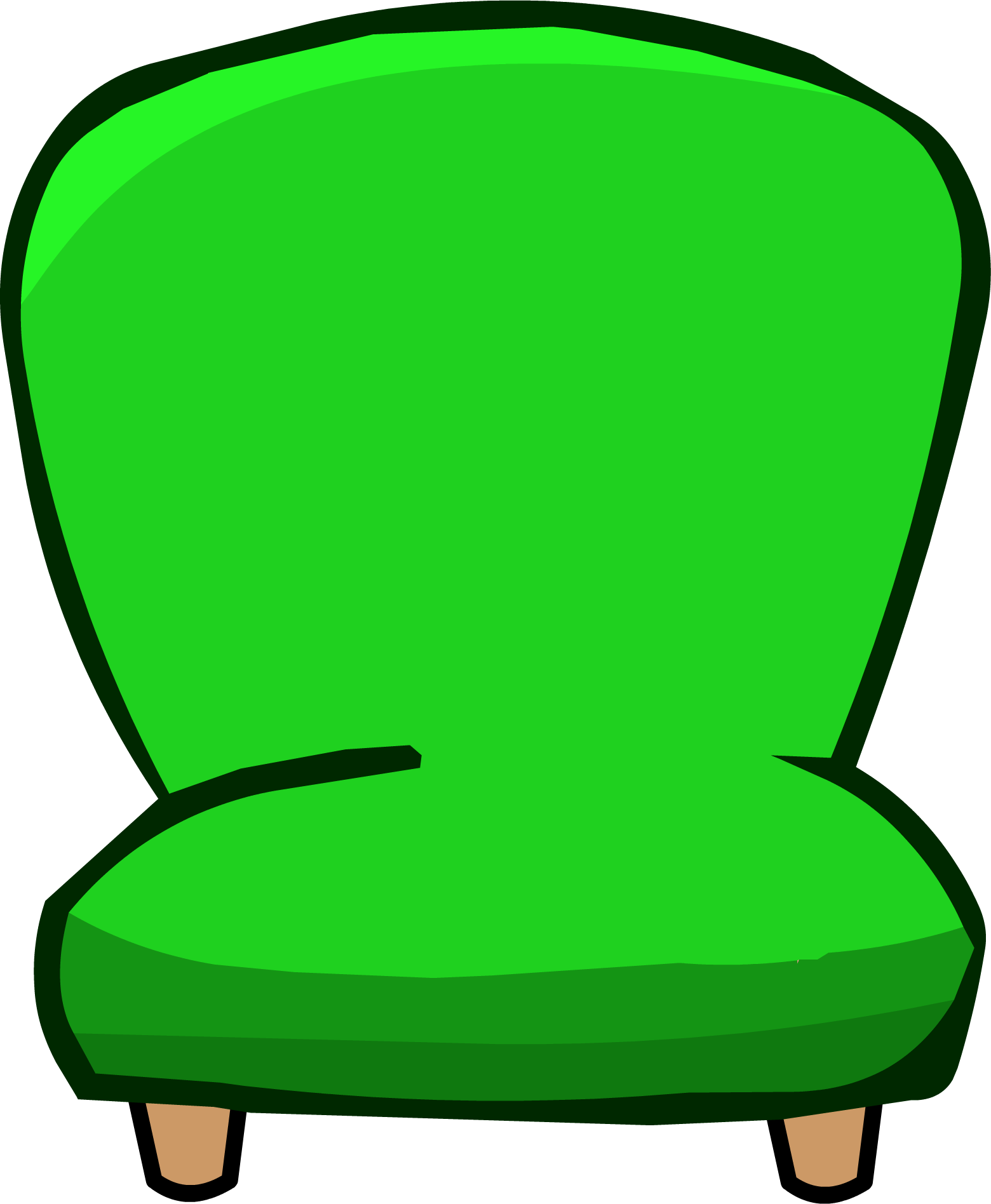 Png - Green Chair Clip Art (1560x1896), Png Download