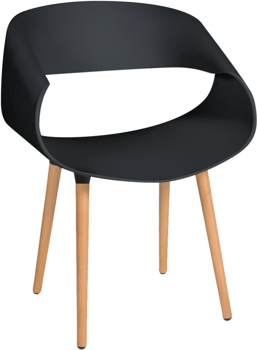 Starkey Sillas De Plástico Y Madera - Chair (1024x1024), Png Download