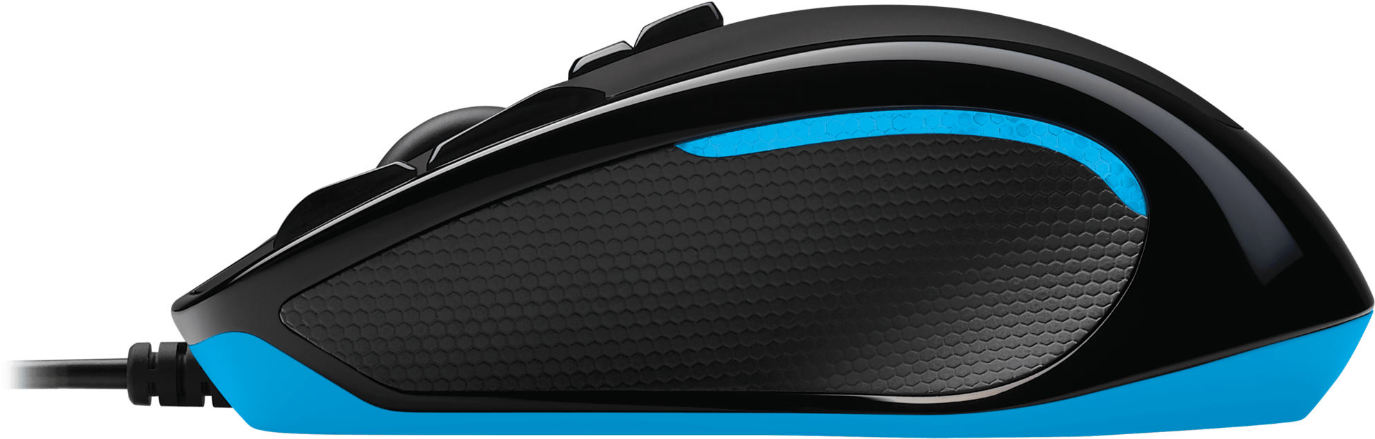 G302 Moba Gaming Mouse - Logitech G300s - Optical Mouse - Pc - Black (2000x653), Png Download