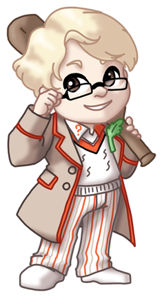 Chibi 5th Doctor By Twinenigma - Doctor Who Fifth Doctor Chibi (300x455), Png Download