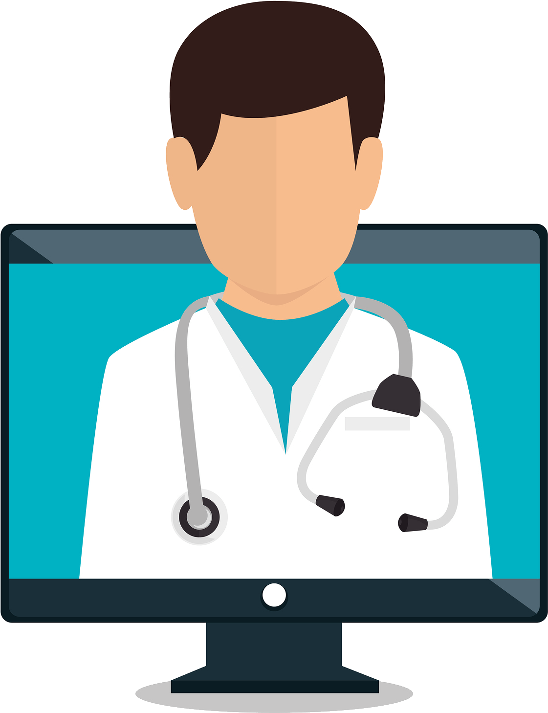 Doctor Online - Dentist Vector (1159x1476), Png Download