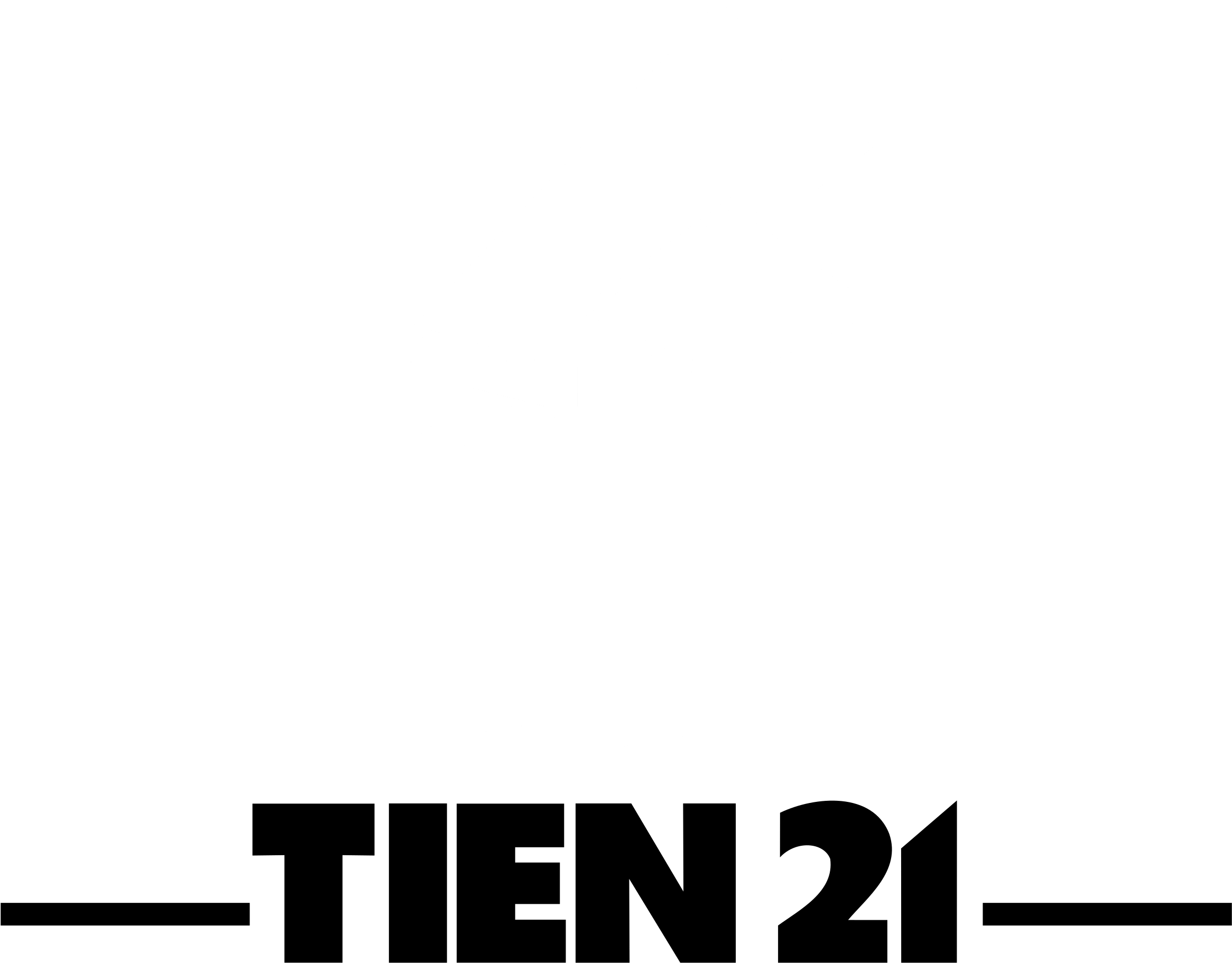 Tien 21 Logo Black And White - Tien 21 (2400x2400), Png Download