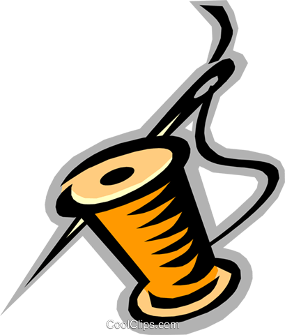 Costura Livre De Direitos Vetores Clip Art Ilustração - Sewing (409x480), Png Download