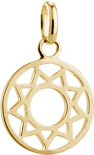 Sun Filigree Charm - Gold (1100x1200), Png Download