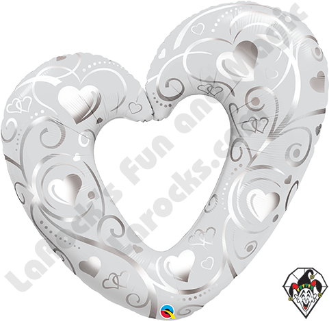 Qualatex 42 Inch Shaped Foil Balloon - Hearts (480x480), Png Download