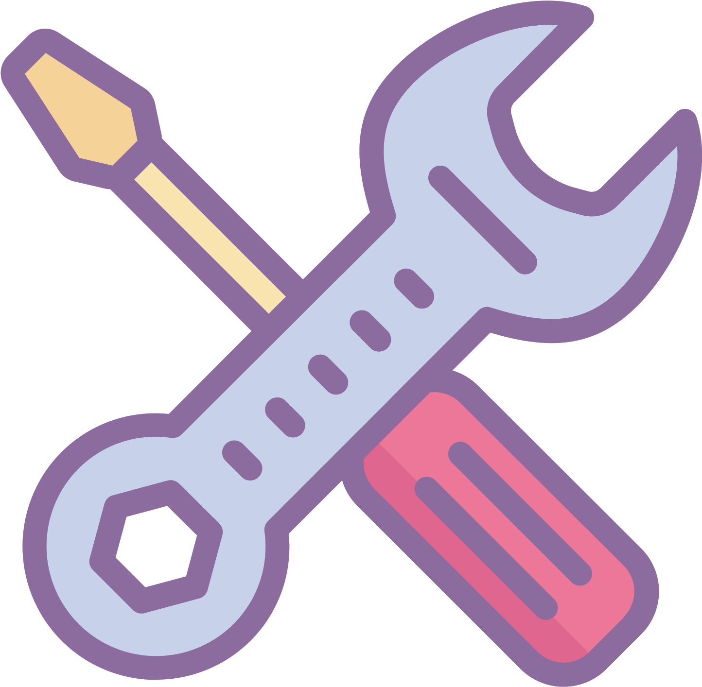 In This Icon Is A Wrench And A Screwdriver - Manutenção Icons (1600x1600), Png Download