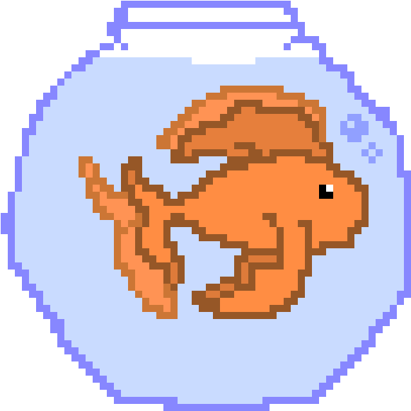 Goldfish - Double Dragon Pixel (670x610), Png Download