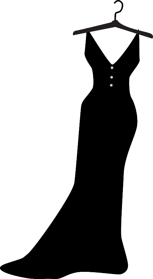Costura E Roupas Riblackandreddress06 Minus - Dress On Hanger Clipart Png (493x900), Png Download