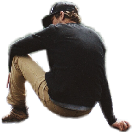 Man Boy Guy Sitting Chill Outdoors - Picsart Photo Studio (535x536), Png Download