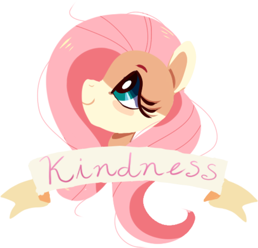 Moonraige, Banner, Flat Colors, Fluttershy, Kindness, - Fluttershy Banner (1000x1000), Png Download