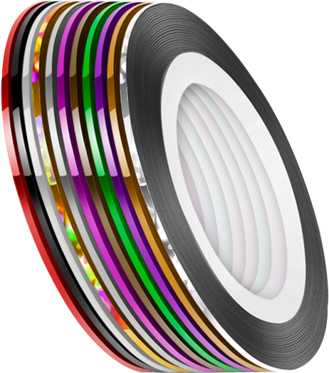 Maychao 2m Diy Nail Strip Metal Wire Line Sticker For - Nail Art (800x800), Png Download