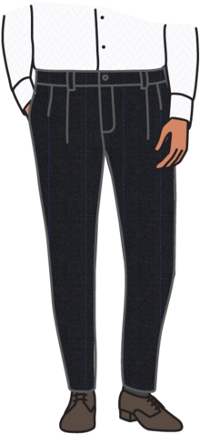 A Great Example Of This Is The Double Pleat, Which - Formal Wear (1000x500), Png Download