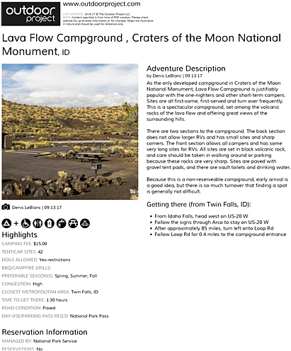 Lava Flow Campground Field Guide - Bridal Veil Falls Park Oregon (464x600), Png Download