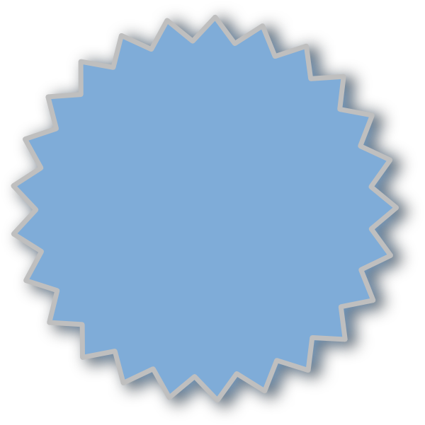 Starburst Outline Blue Clip Art - Expert For Steel Bosch (600x601), Png Download