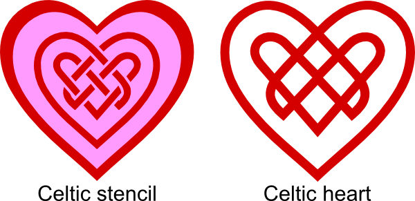 The - Celtic Knot Love Heart (600x291), Png Download