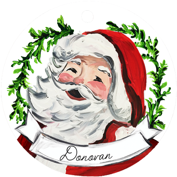 Santa Face Ornament - Santa Claus (500x500), Png Download