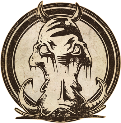 Distressed Wild Boar Stamp - Distressed Wild Boar Stamp Round Ornament (400x400), Png Download