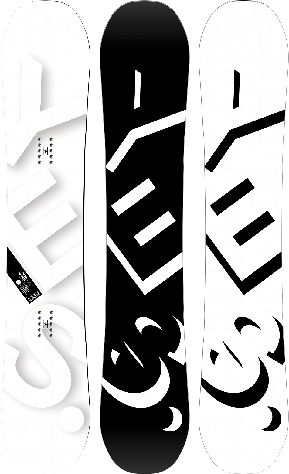 163w - Yes Basic Snowboard 2019 (971x1700), Png Download