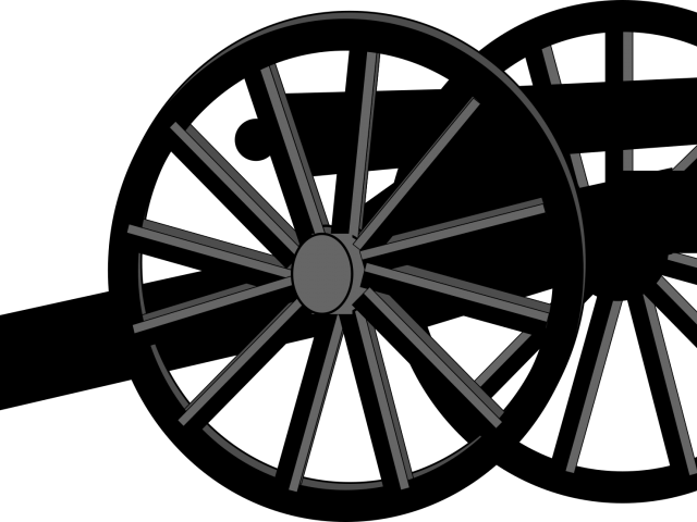 Canon Clipart Civil War Cannon - Civil War Clipart Black And White (640x480), Png Download