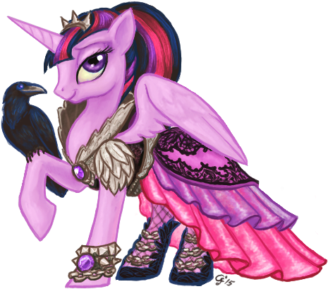 Gingerfoxy, Ever After High, Female, Mare, Pony, Raven - Ever After High Pony Raven (493x466), Png Download
