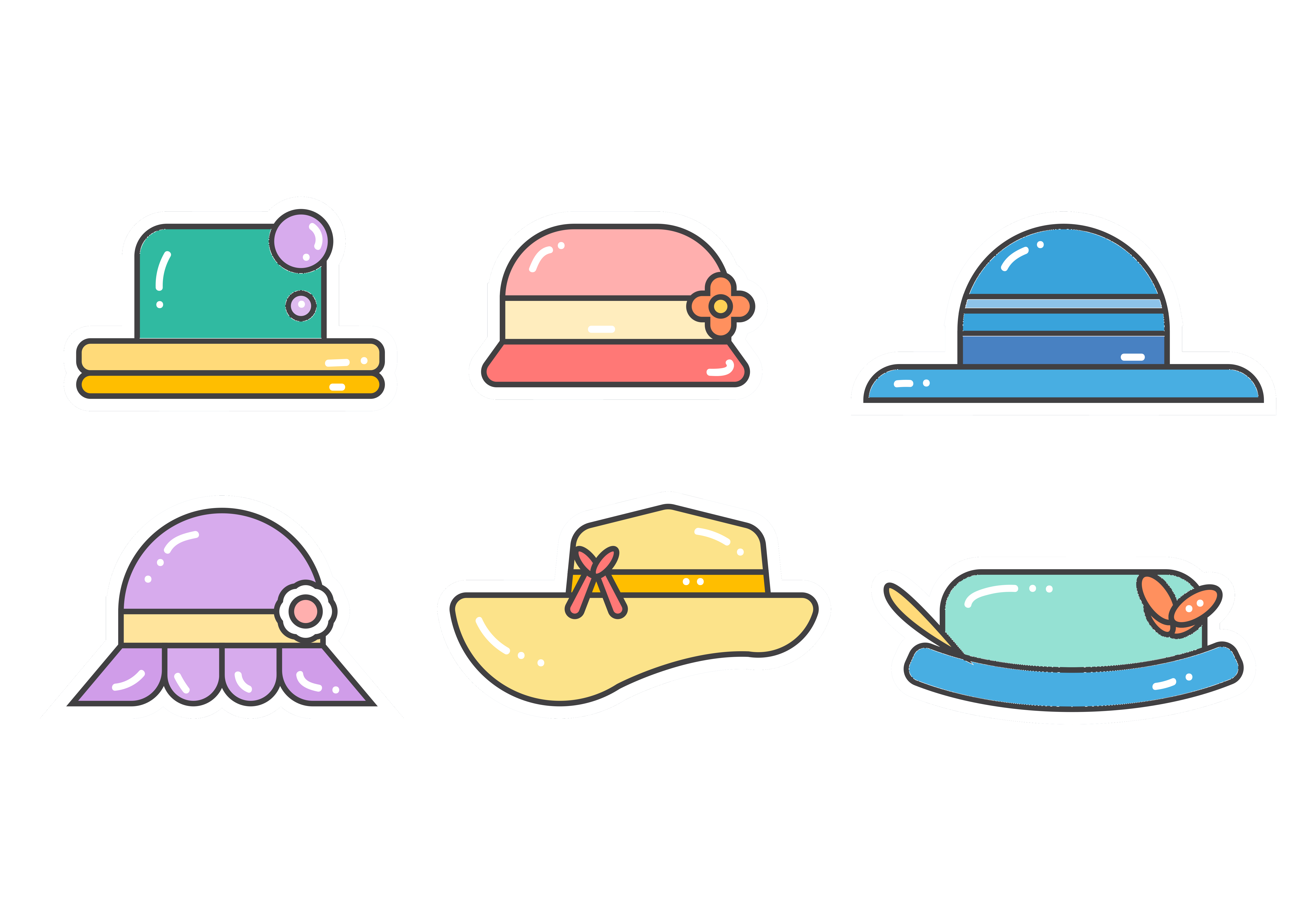 Graphic Stock Cap Hat Clip Art - Hat (5833x4083), Png Download