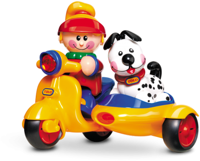 Motc Con Muñeca Niña Y Perrito En El País De Los Juguetes - Tolo - First Friends - Scooter (500x500), Png Download