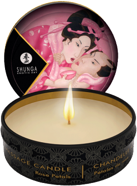 Shunga Massage Candle Rose Petals 1oz (410x500), Png Download