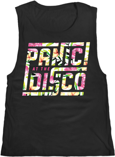 Black Floral Tank - Floral Tank (600x600), Png Download