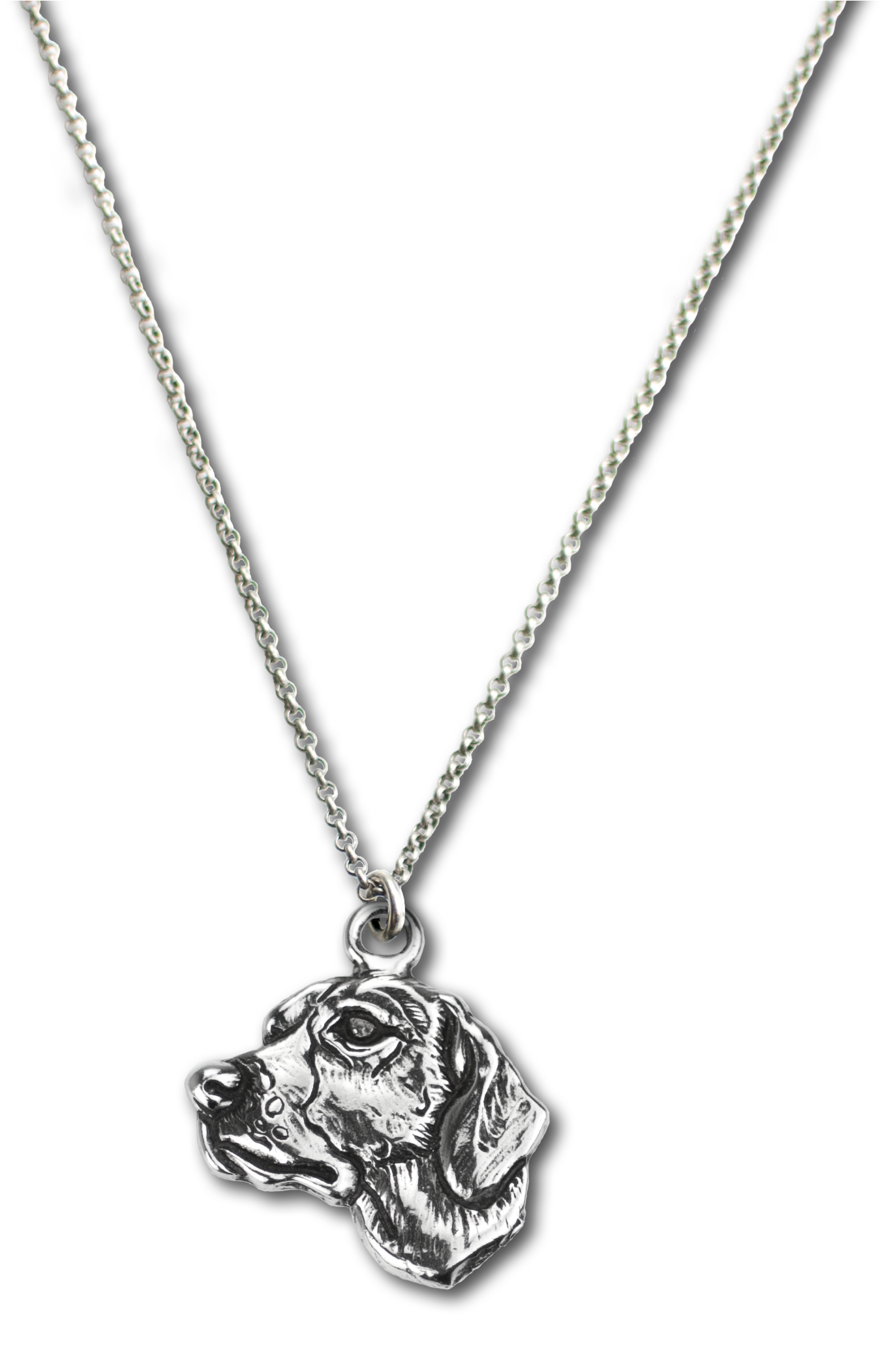 Foxhound Charm On Rolo Chain - Necklace (1558x2308), Png Download