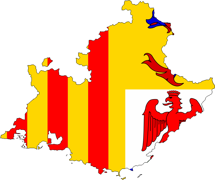 Paca Carte Drapeau - Flag: Comte De Nice (763x658), Png Download