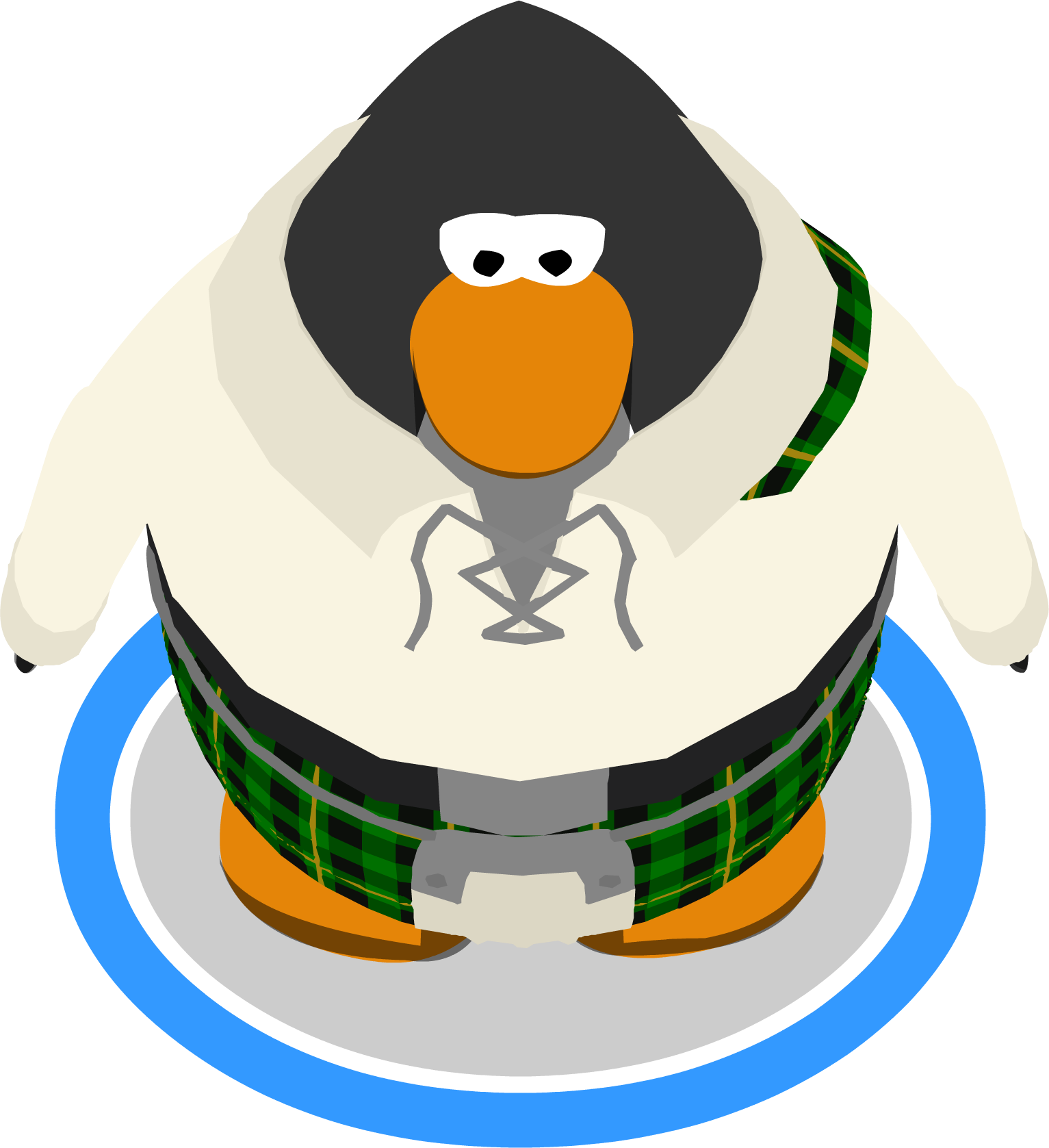 Emerald Kilt In-game - Club Penguin Graduation Cap - Free Transparent