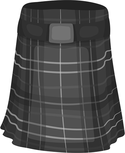 Wear With Pride - Kilt Cartoon (414x504), Png Download