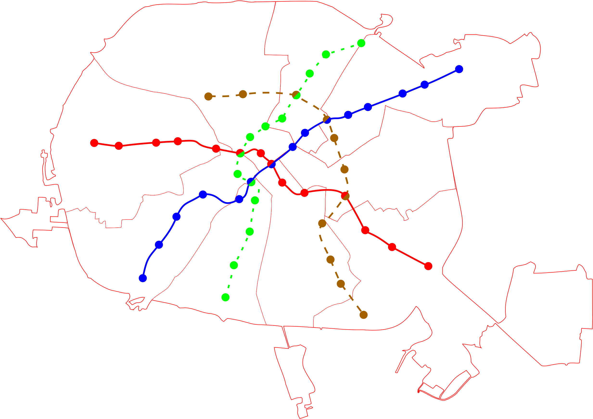 Minsk Metro On Map - Minsk Metro Map (2563x1840), Png Download
