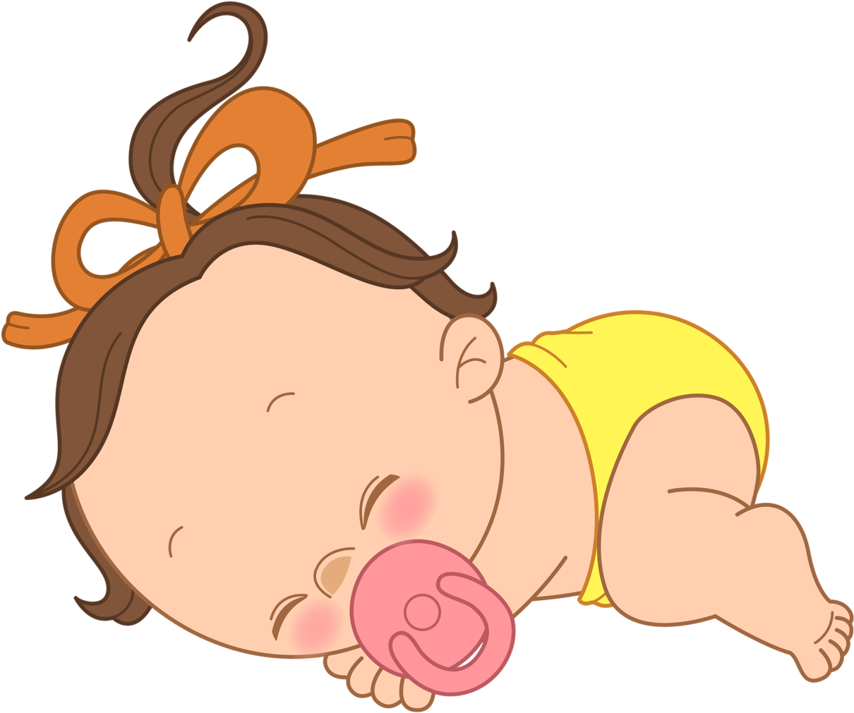 Quiet Baby Sleeping Clipart - Bebê Gestante Desenho (1280x1118), Png Download