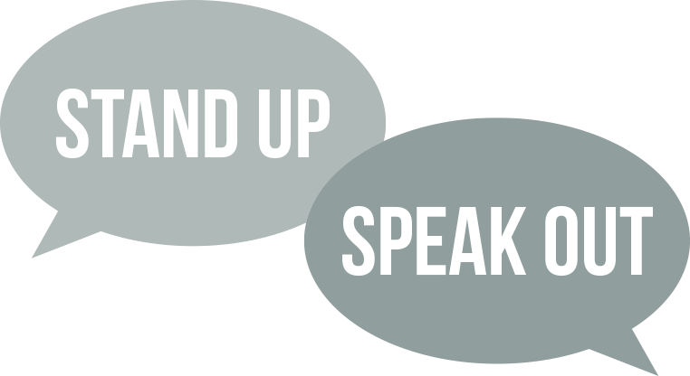 April 5 Stand Up, Speak Out - Stand Up Speak Up Png (762x416), Png Download