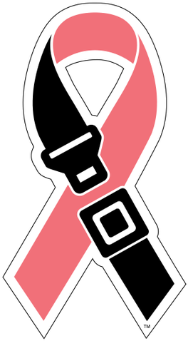 4" Seat Belt Ribbon Sticker Decals - Kailee Mills Foundation (498x498), Png Download