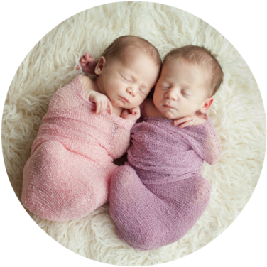 Twin Newborn Baby Cute (600x400), Png Download