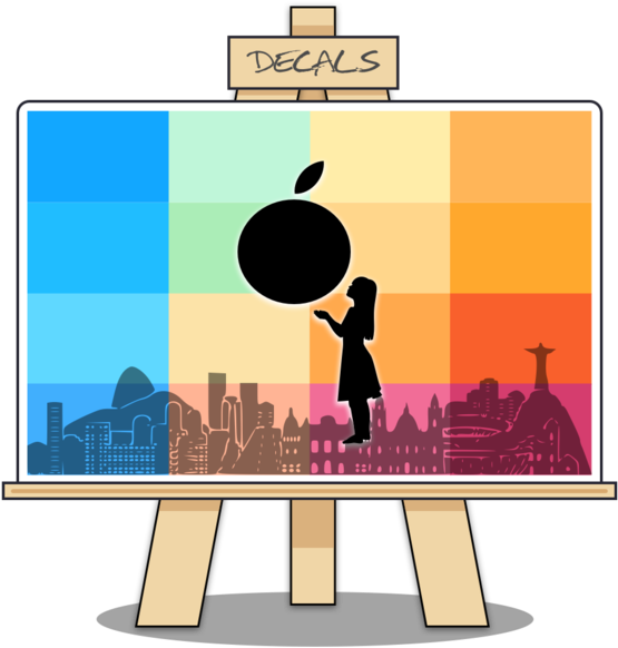 Decals On The Mac App Store - Nasdaq:aapl (630x630), Png Download